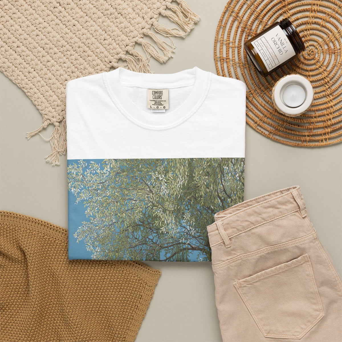 Beachfront Cabin Photo Tee — Tropical Seaside T-Shirt