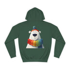 Polar Bear Hoodie — Cute Rainbow Scarf Winter Pullover