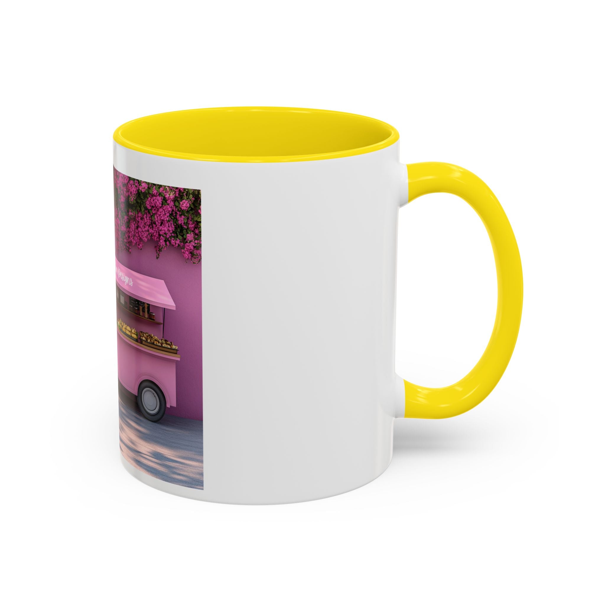 Pink Flower Food Truck Coffee Mug – Cute Accent 11/15oz