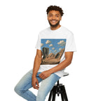 Surreal Desert Monolith T-Shirt — Retro Rocky Landscape Art Tee