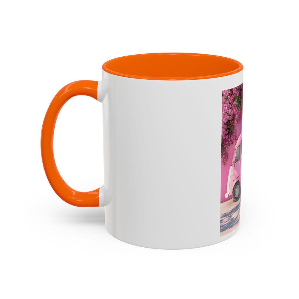 Pink Flower Food Truck Coffee Mug – Cute Accent 11/15oz