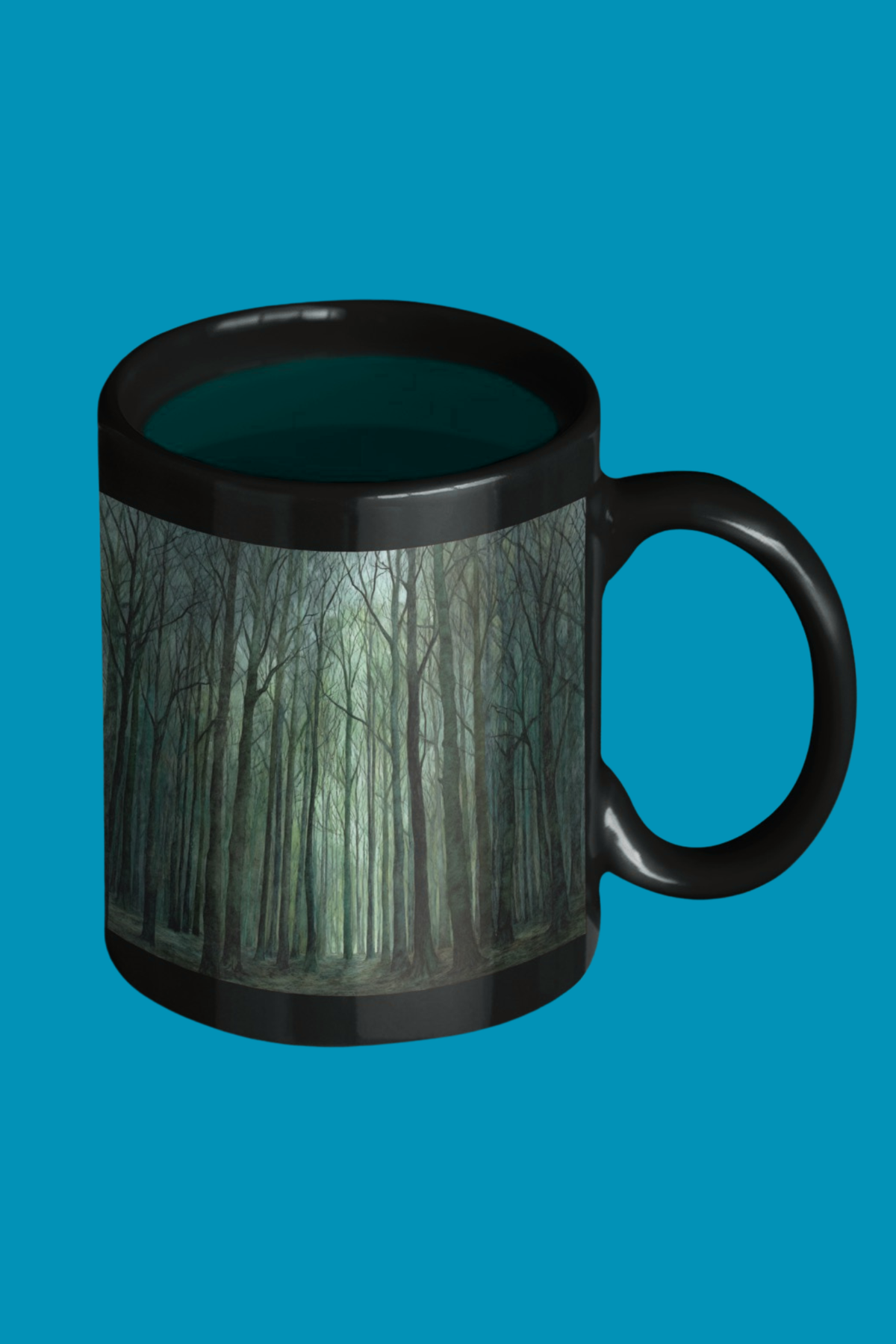 Forest Coffee Mug – Moody Green Woodland Design