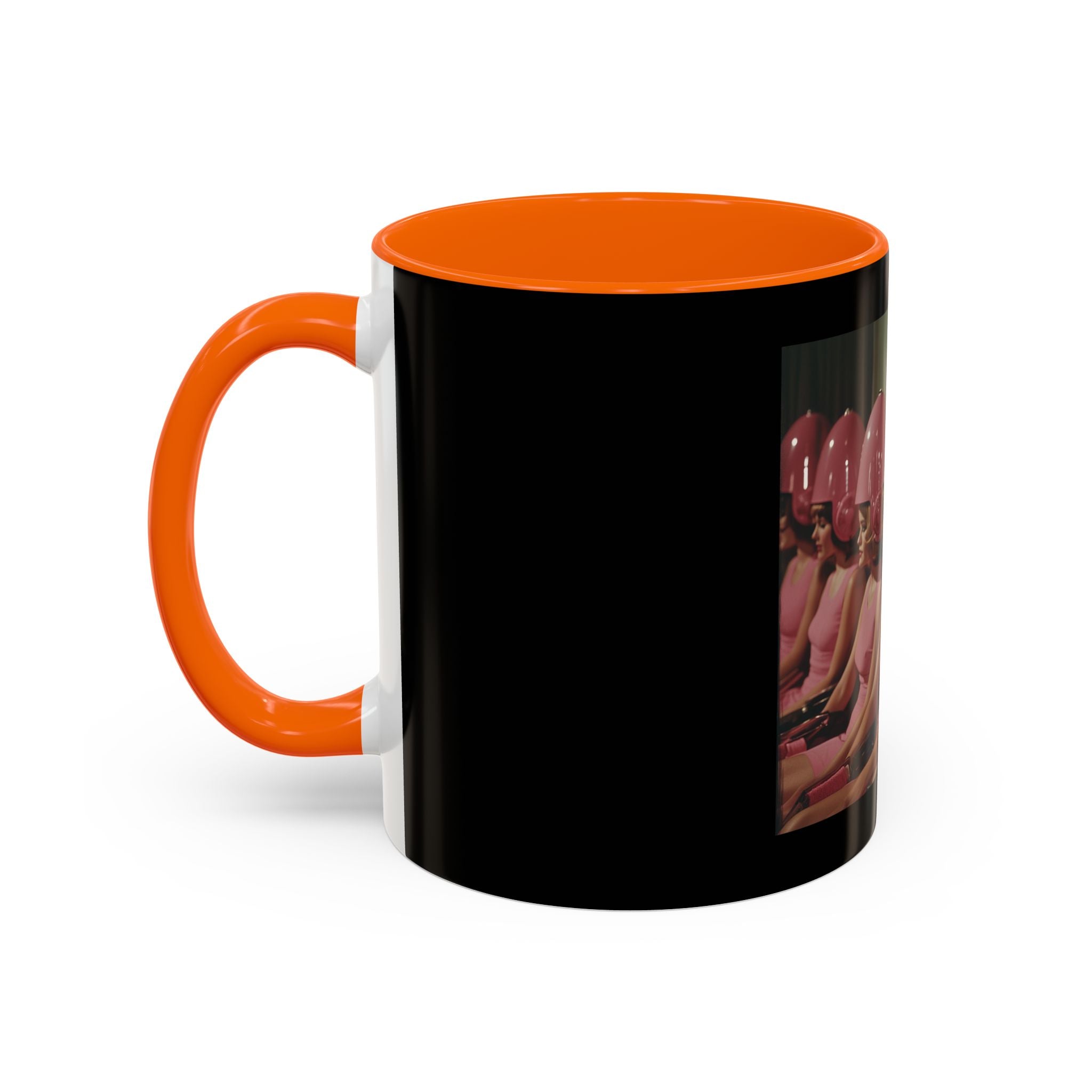 Retro Salon Coffee Mug — Vintage Hair Dryer Booth Photo Accent Mug