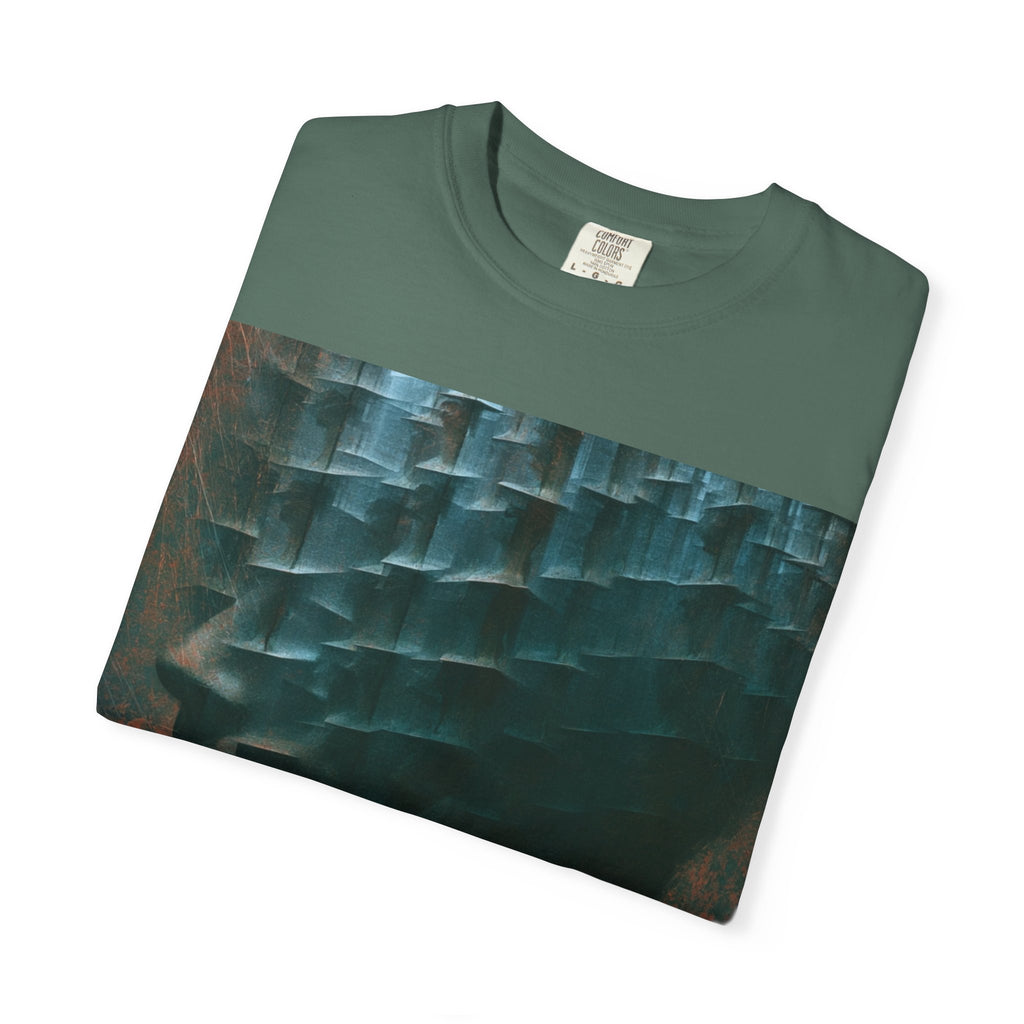 Abstract Profile Art T-Shirt — Textured Silhouette Graphic Tee