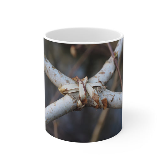 Nature-Inspired 11oz Coffee Mug, Botanical Mug, Earthy Drinkware, Gift for Nature Lovers, Rustic Kitchen Decor, Eco-Friendly Mug