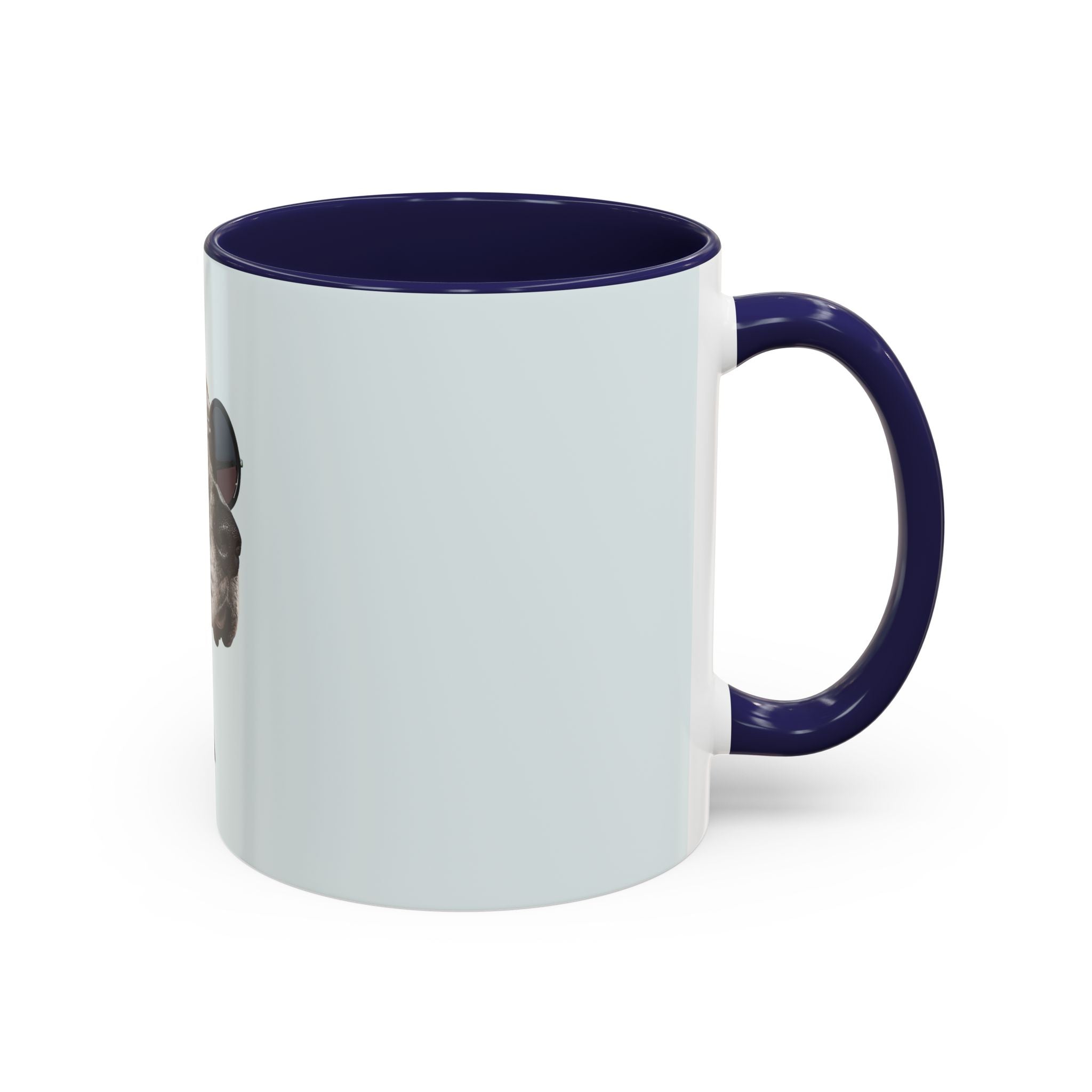 Retro Dog Coffee Mug — Chic Pup with Scarf & Sunglasses Accent Mug
