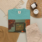 Surreal Pumpkin Heads Art T-Shirt — Autumn Vintage Living Room Design