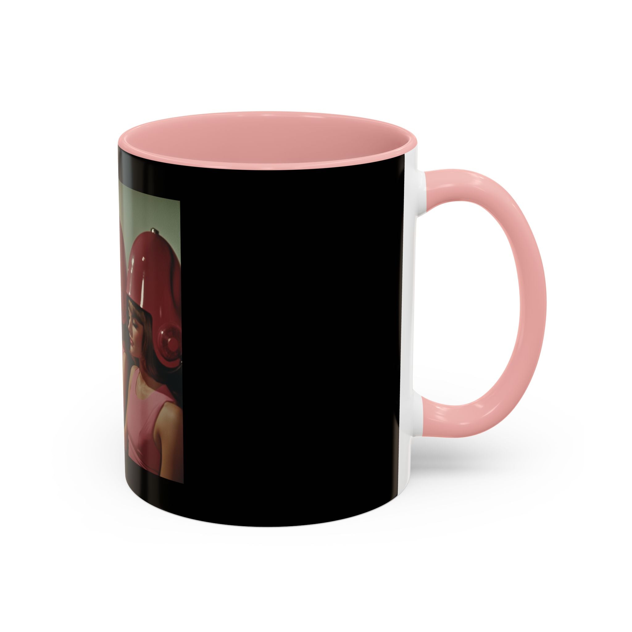 Retro Salon Coffee Mug — Vintage Hair Dryer Booth Photo Accent Mug