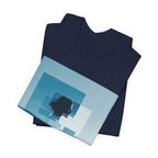 Blue Dreamscape Tee — Surreal Layered Silhouette T-Shirt