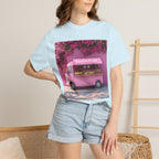 Pink Flower Truck T‑Shirt — Floral Market Van Graphic Tee