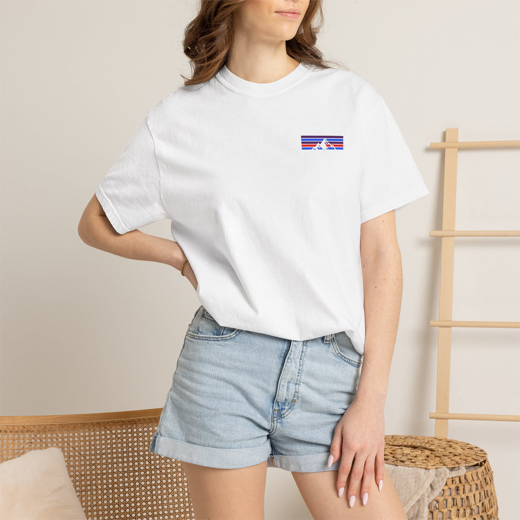 Copy of Retro Sunset Surf Stripes T-Shirt | Minimal Chest Graphic