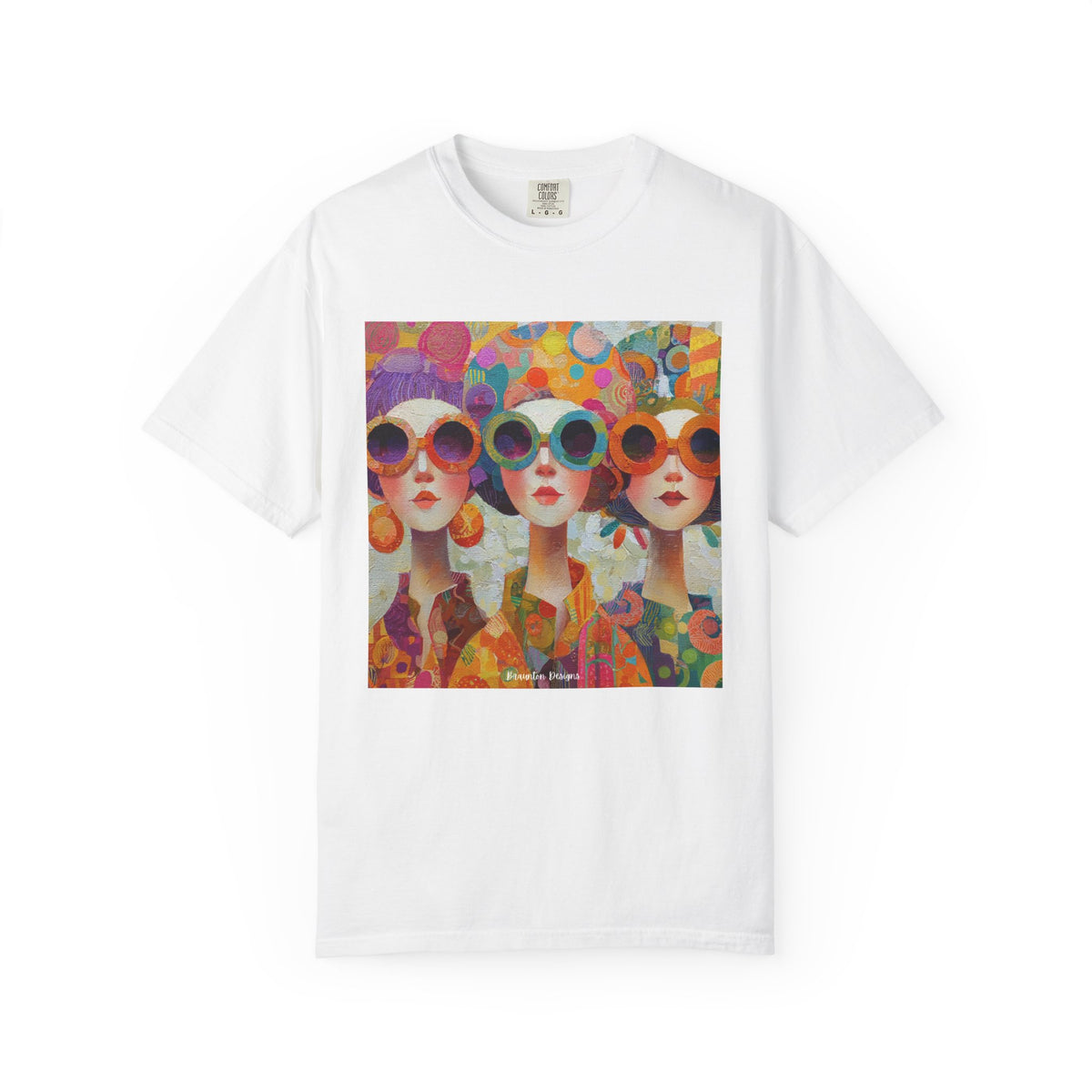 Retro Trio Art Tee — Colorful Vintage Sunglasses Graphic T‑Shirt