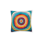 Colorburst Concentric Circles Pillow — Vibrant Rainbow Decorative Cushion