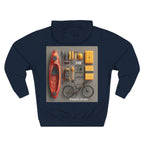 Adventure Gear Hoodie — Kayak & Bike Outdoor Essentials Graphic