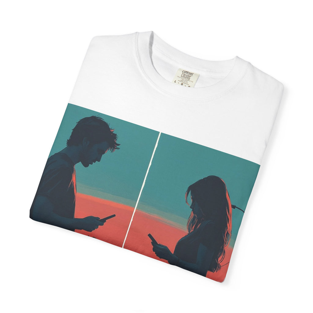 Sunset Texting Silhouette Graphic Tee