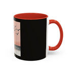 Surf Sunset Accent Coffee Mug — Beach Surfer Silhouette with Seagulls (11/15 oz)