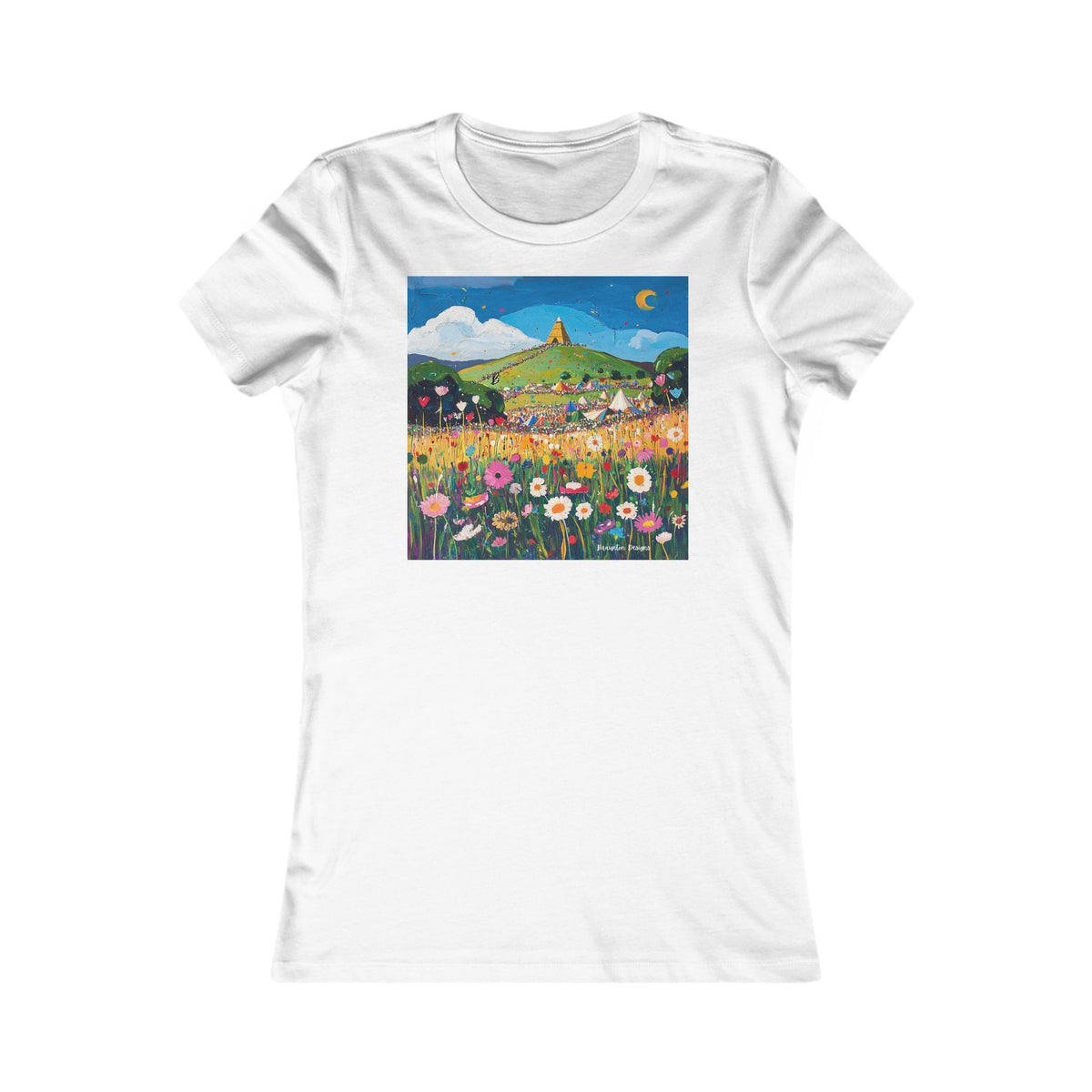Colorful Meadow Hill Graphic T-Shirt