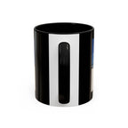 Beach Umbrellas Photo Coffee Mug — Scenic Oceanfront 11/15oz Accent Mug