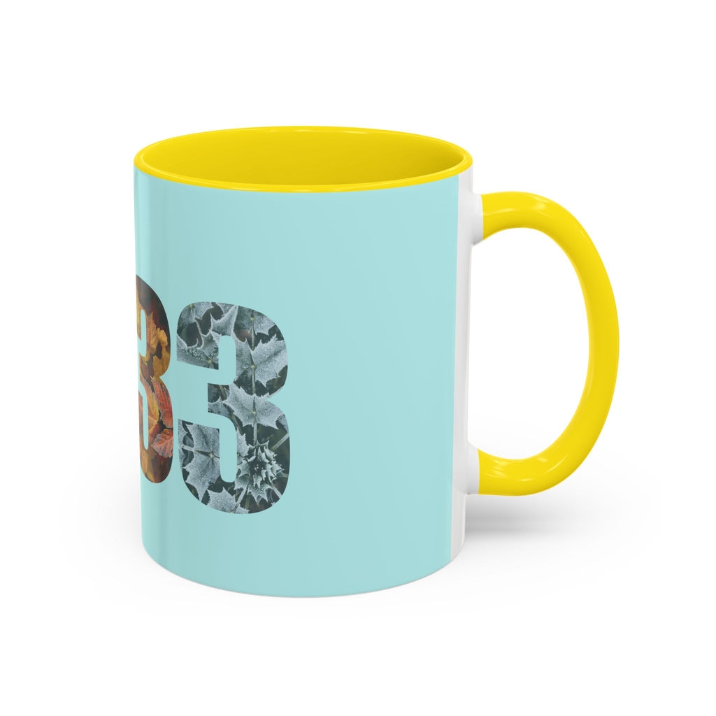 Tumbler Mug — Floral Number 33 Accent Coffee Mug (11/15oz)