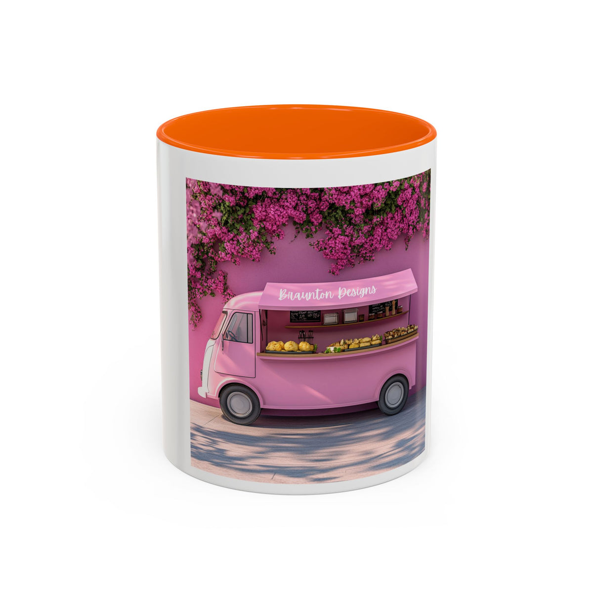 Pink Flower Food Truck Coffee Mug – Cute Accent 11/15oz