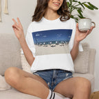 Beach Umbrellas Photo T-Shirt — Coastal Vacation Tee