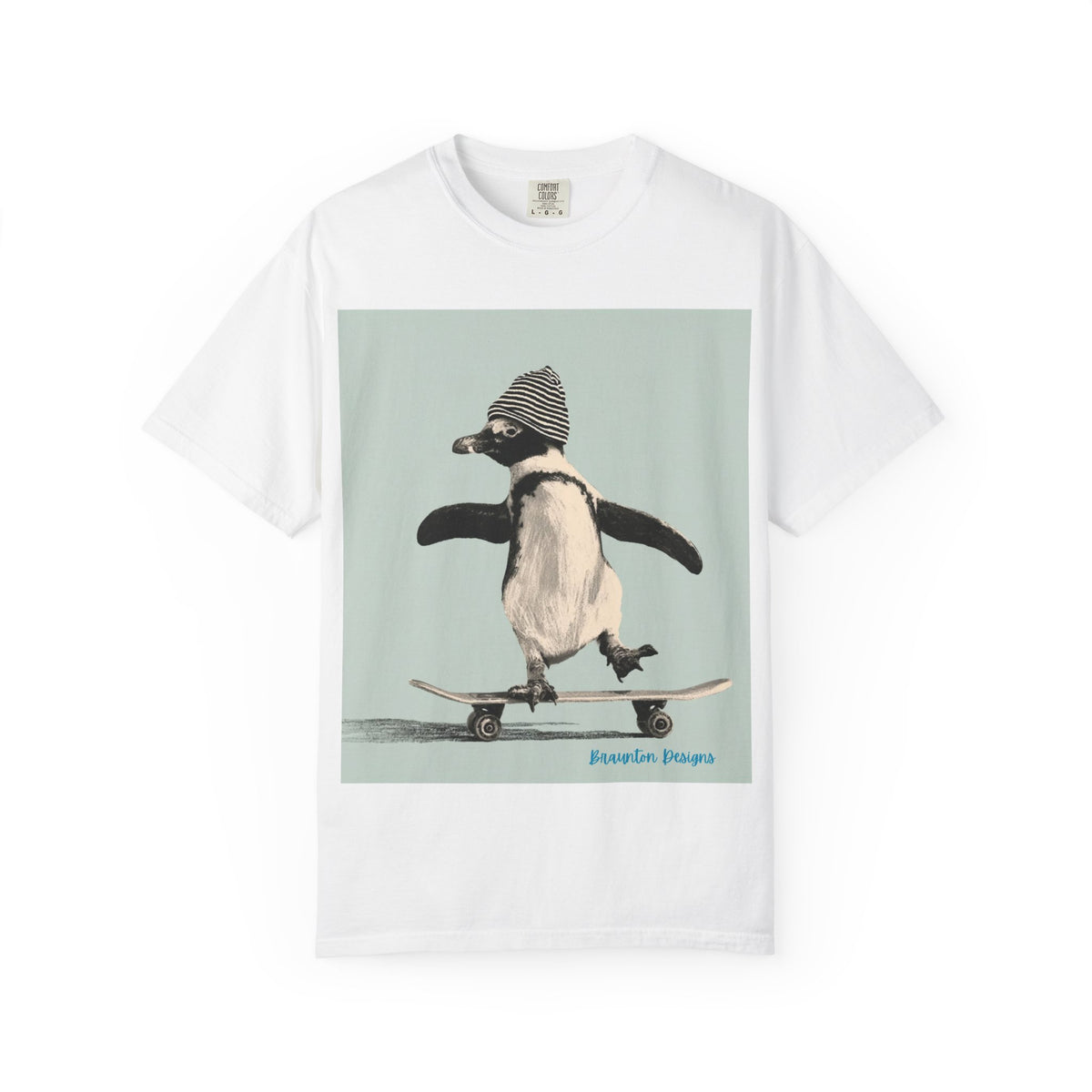 Penguin Skateboard Graphic T-Shirt