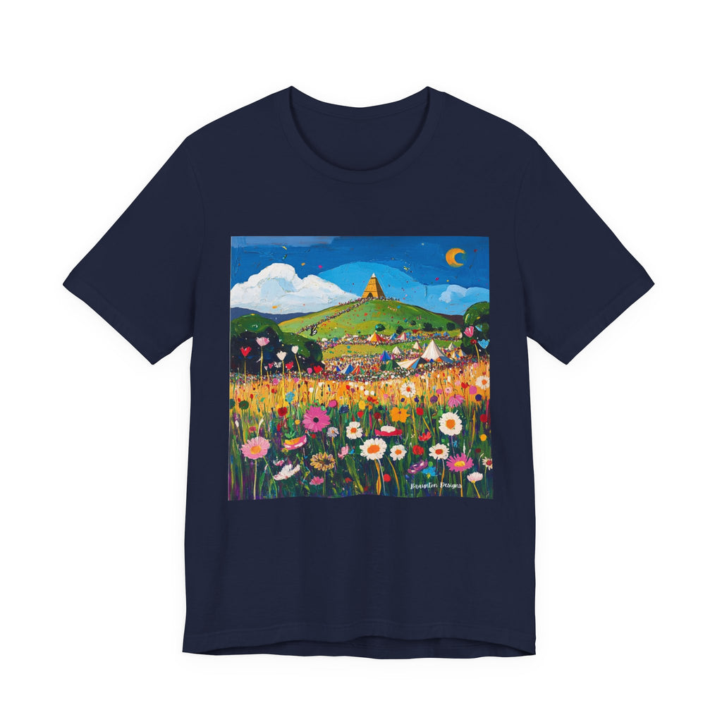 Floral Meadow Women's Tee – Whimsical Hilltop Garden Graphic