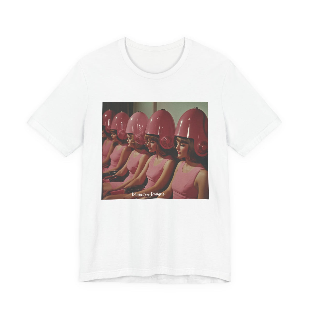 Retro Salon Photo Tee — "Vintage Beauty" Graphic T‑Shirt. Lightweight Fabric