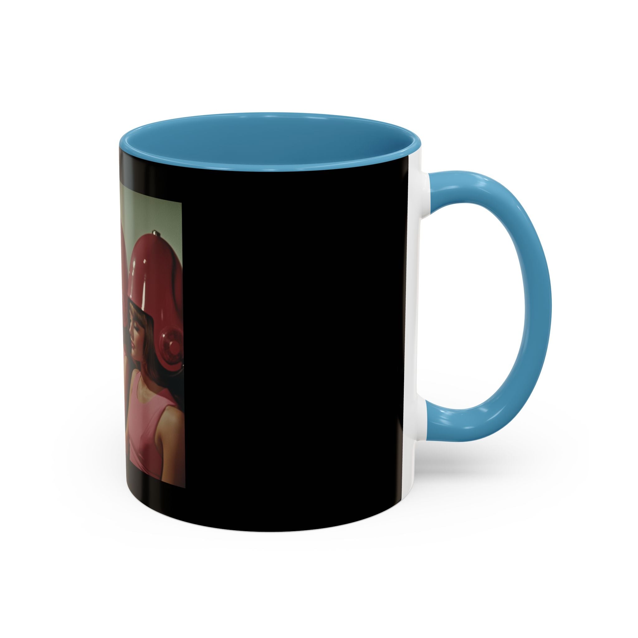 Retro Salon Coffee Mug — Vintage Hair Dryer Booth Photo Accent Mug