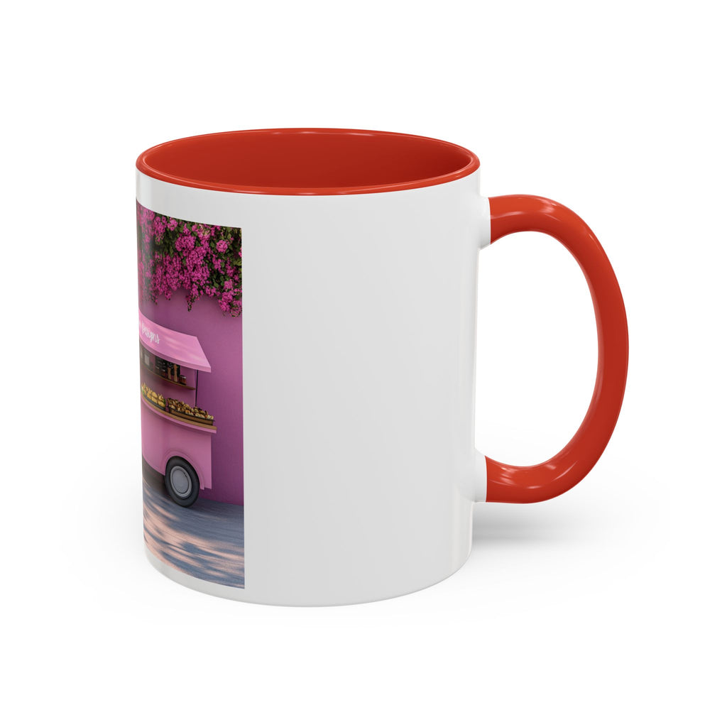 Pink Flower Food Truck Coffee Mug – Cute Accent 11/15oz