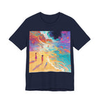 Surreal Beachscape T‑Shirt — Colorful Dreamy Seaside Art Tee- Lightweight fabric