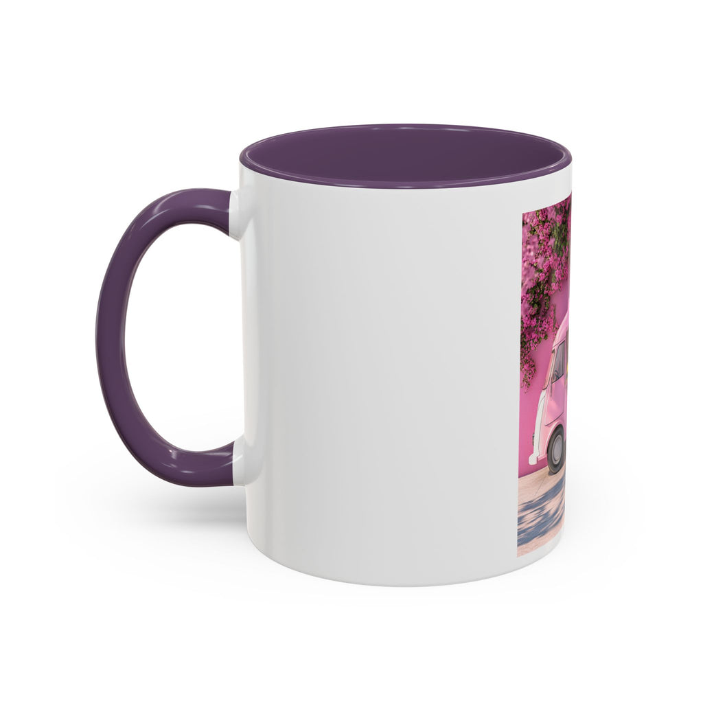 Pink Flower Food Truck Coffee Mug – Cute Accent 11/15oz