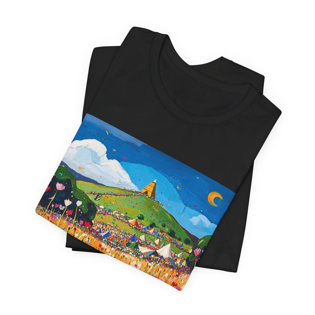 Floral Meadow Women's Tee – Whimsical Hilltop Garden Graphic
