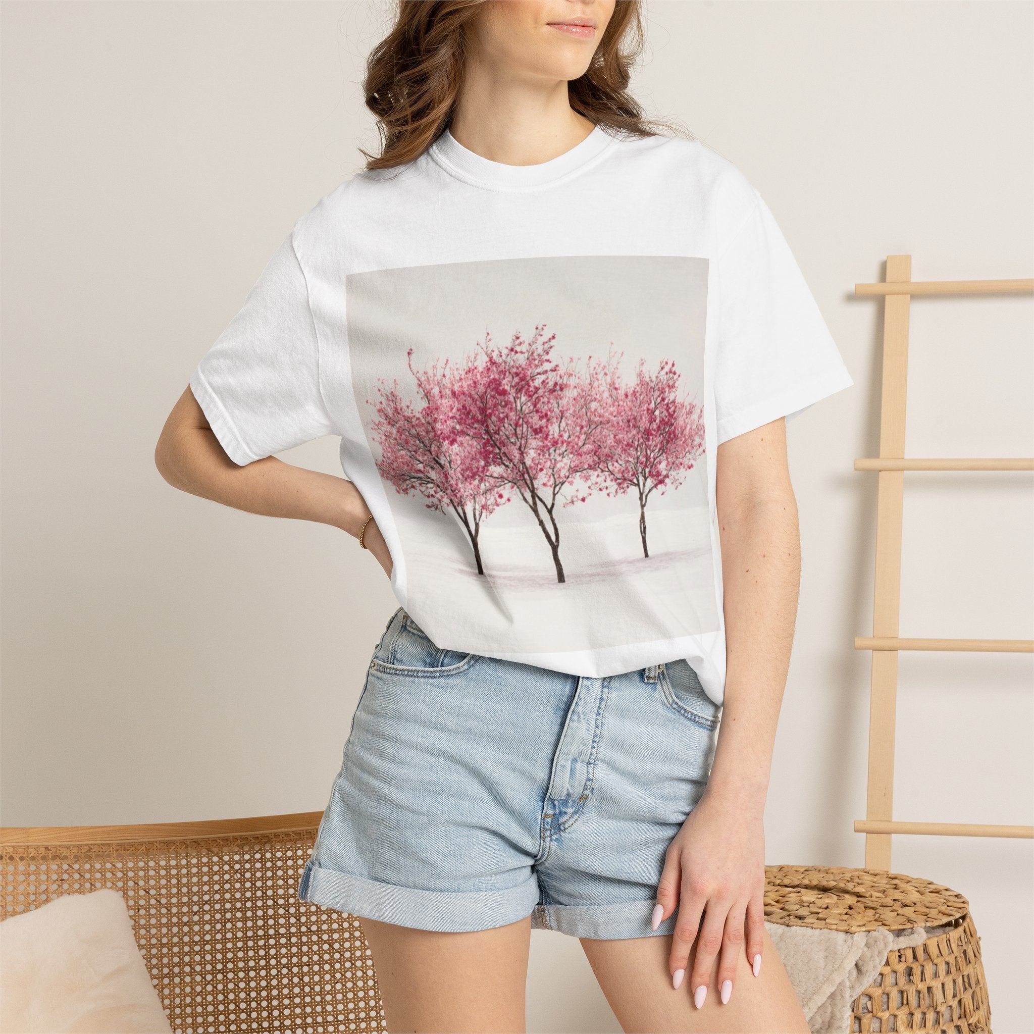 Cherry Blossom Tee — Pink Sakura Trees Graphic T-Shirt