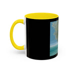 Coastal Cabin Beach Scene Accent Coffee Mug