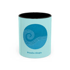 Blue Wave Accent Coffee Mug – Ocean Swirl 11/15oz Ceramic
