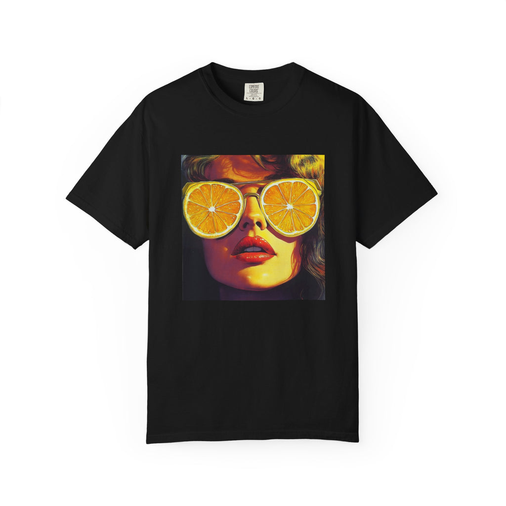 Retro Citrus Sunglasses T-Shirt. Heavyweight Fabric