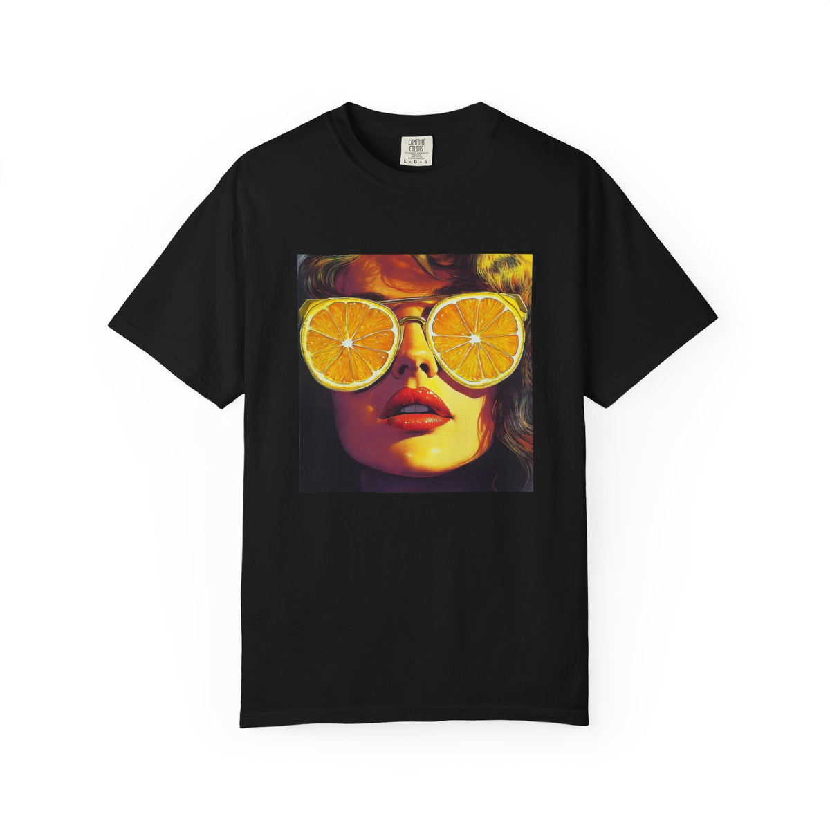Retro Citrus Sunglasses T-Shirt. Heavyweight Fabric