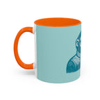 Retro Monkey Coffee Mug — Cute Chimp with 'Braunton Designs' Cup | Fun Gift for Coffee Lovers