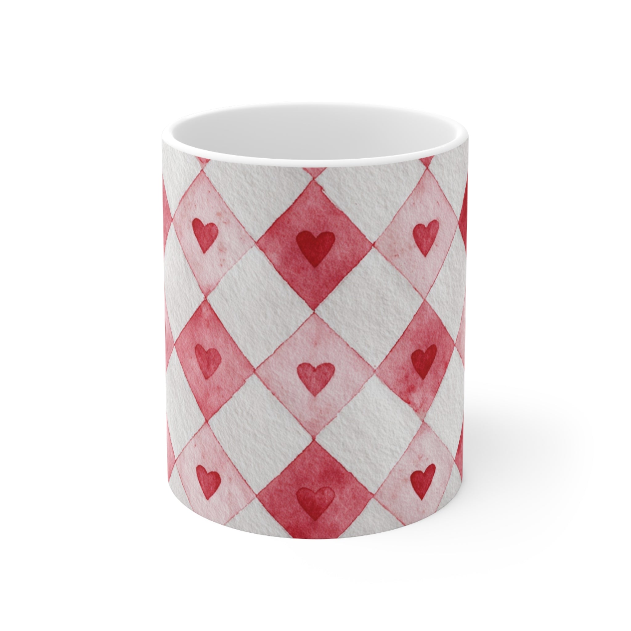 LOVE Heart Pattern Mug | Ceramic Coffee Cup 11oz 15oz