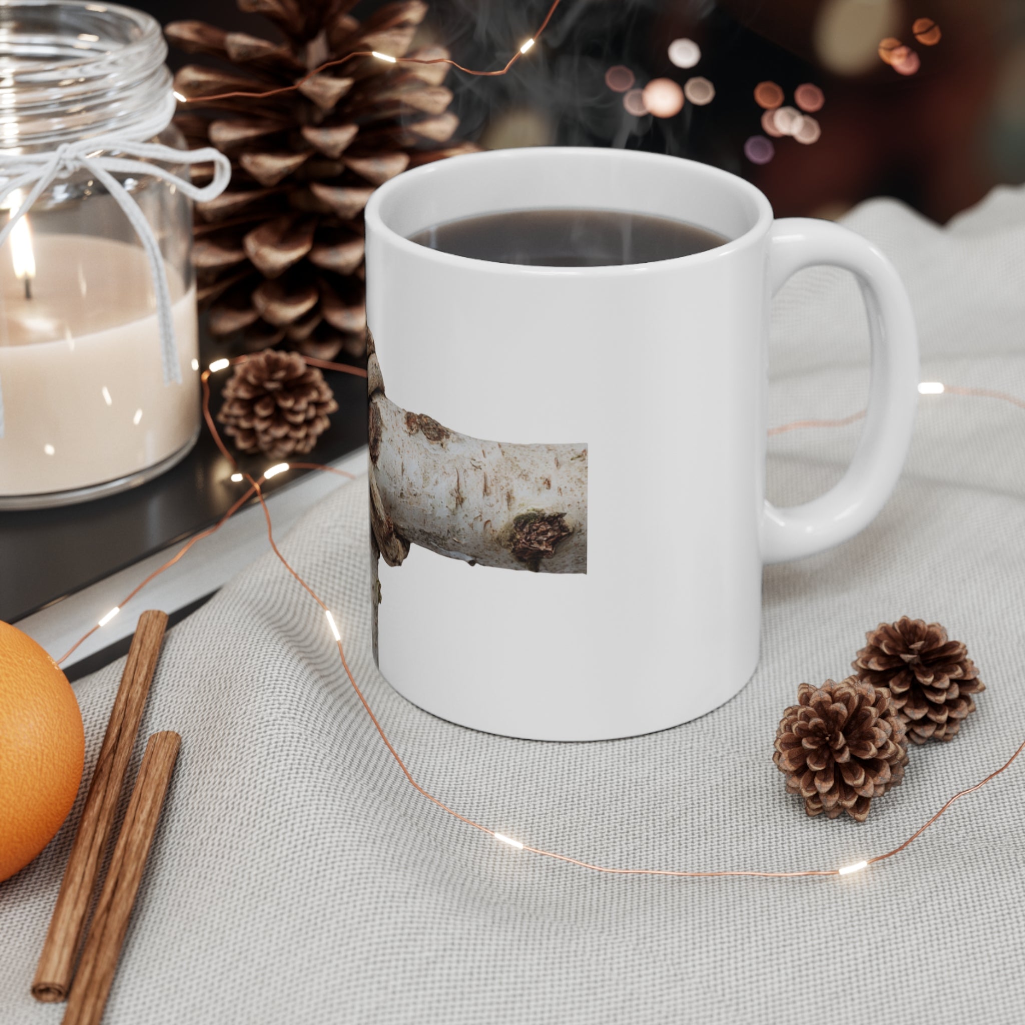 Symbolic Cross Branch Mug | Rustic Organic Art Coffee Cup | Minimalist Nature Photography | Thoughtful Botanical Gift | Unique Ceramic