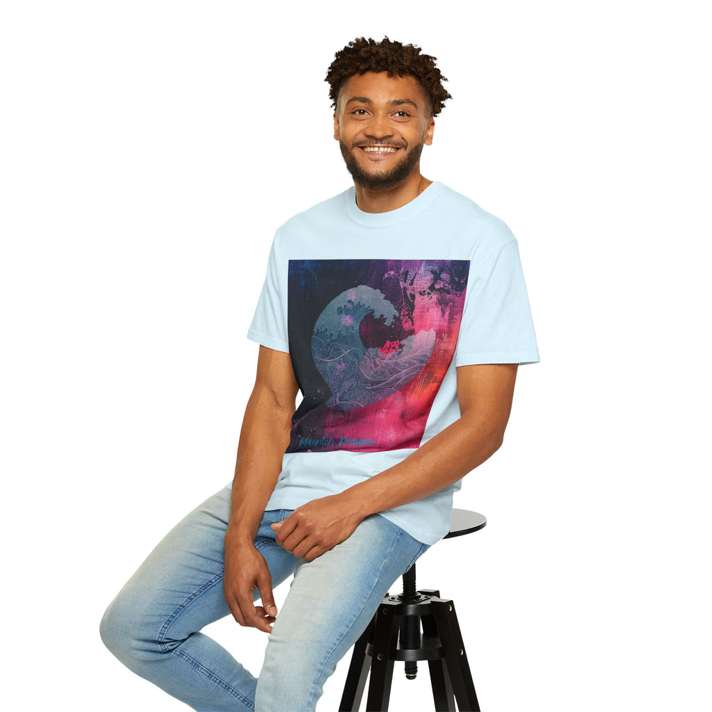 Abstract Wave Art T-Shirt — Hawaiian Dreams Graphic Tee