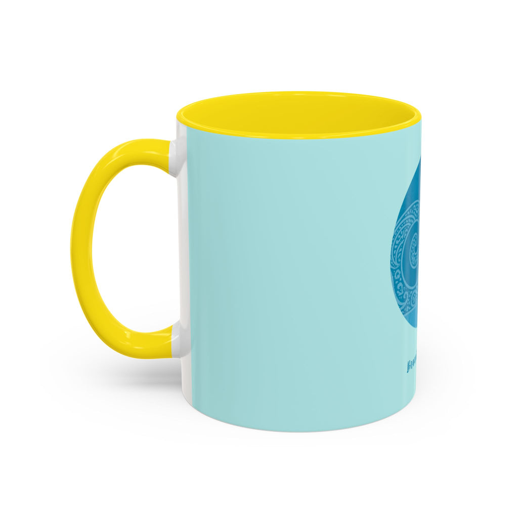 Blue Wave Accent Coffee Mug – Ocean Swirl 11/15oz Ceramic