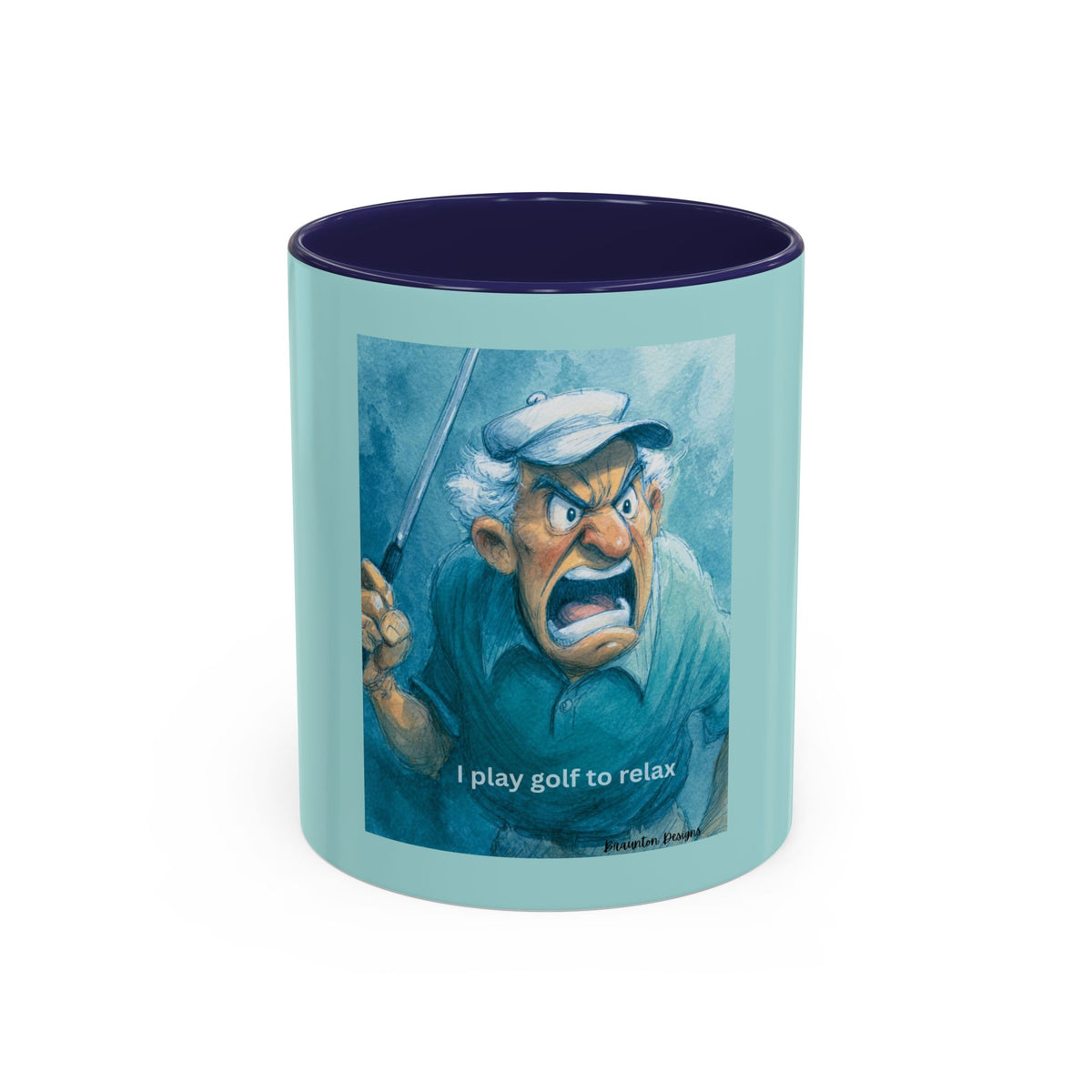 Funny Golf Mug – "I play golf to relax" Accent Coffee Mug (11/15oz)