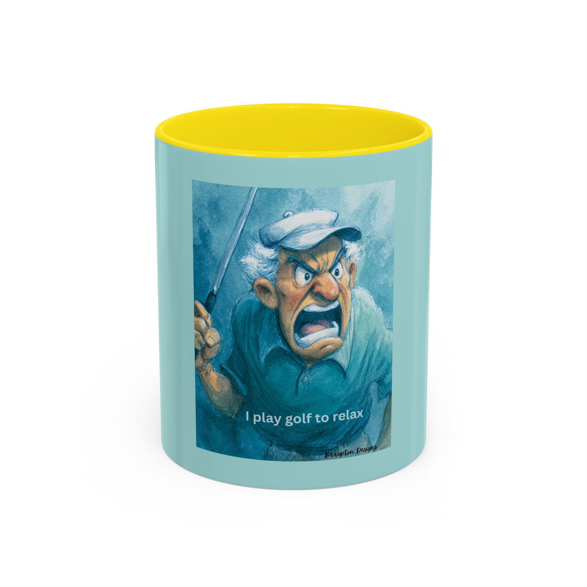 Funny Golf Mug – "I play golf to relax" Accent Coffee Mug (11/15oz)