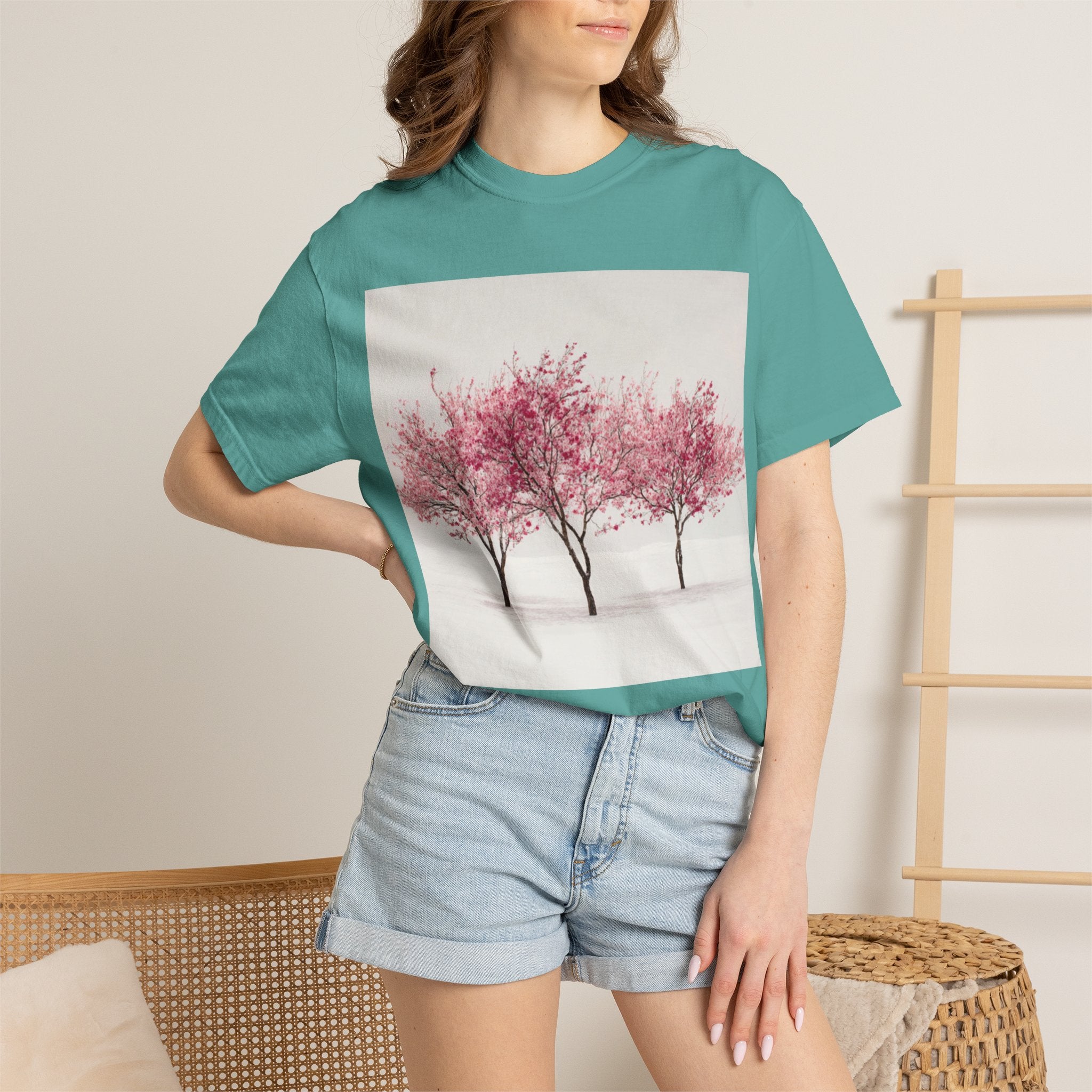 Cherry Blossom Tee — Pink Sakura Trees Graphic T-Shirt