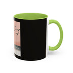 Surf Sunset Accent Coffee Mug — Beach Surfer Silhouette with Seagulls (11/15 oz)