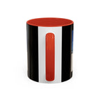 Beach Umbrellas Photo Coffee Mug — Scenic Oceanfront 11/15oz Accent Mug