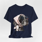 Vintage Dog Portrait T‑Shirt – Retro Sunglasses & Scarf Graphic. Lightweight fabric