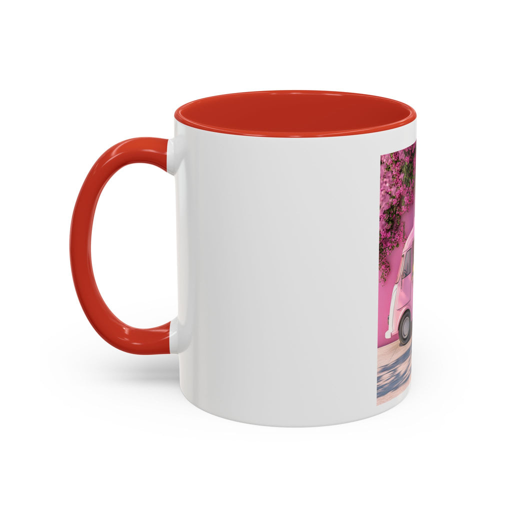 Pink Flower Food Truck Coffee Mug – Cute Accent 11/15oz